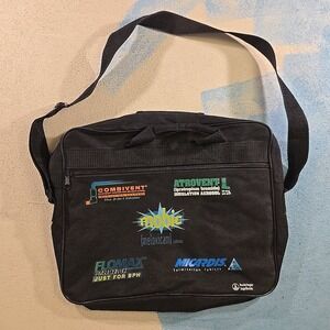 VTG Pharma Promo Messenger Tote Bag Combivent Atrovent Flomax Mobic Micardis Blk